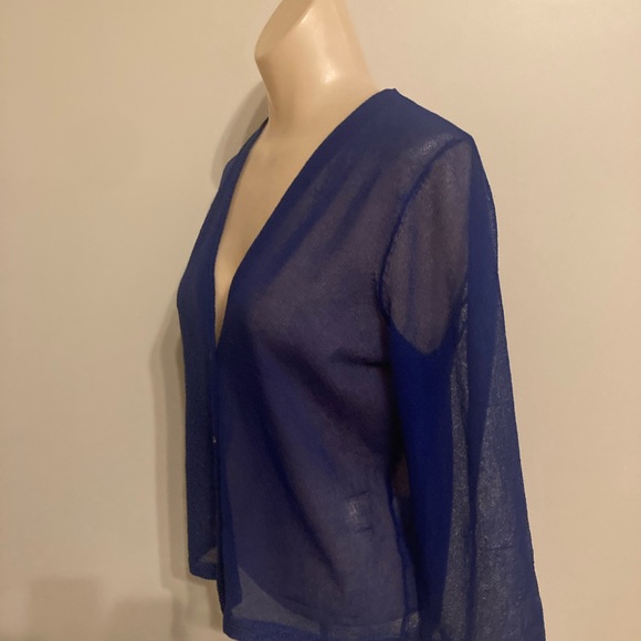 Sheer Blue Button-Up Cardigan
Item# TSsw29 - Picture 3 of 4